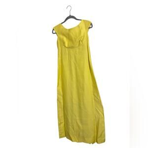 Vintage Yellow‎ Sleeveless Maxi Bow Dress